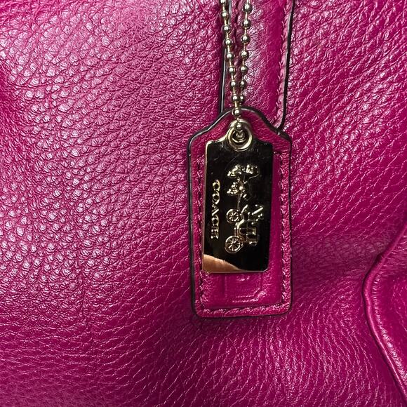 MADISON LEATHER MINI SATCHEL COACH F49720  GOLD CRANBERRY Y2K - Picture 10 of 10